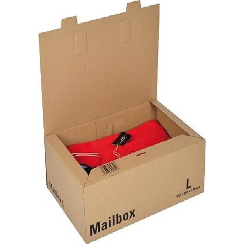 3664233000076-Boîte postale d'expédition format L - 39,5 cm x 25 cm x 14 cm - kraft - Logistipack-P_79410472_1-0