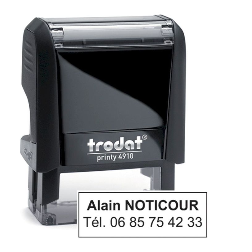 190084211734-Mini tampon personnalisé avec 2 lignes de texte - zone d'impression 26 x 9 mm - Trodat Pri-P_79410489_11-0