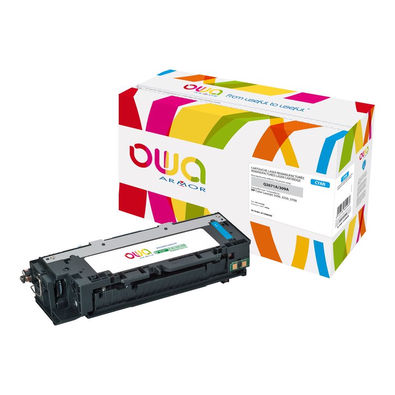 3112539605933-HP 309A - remanufacturé OWA K12086OW - cyan - cartouche laser-P_79410720_1-0
