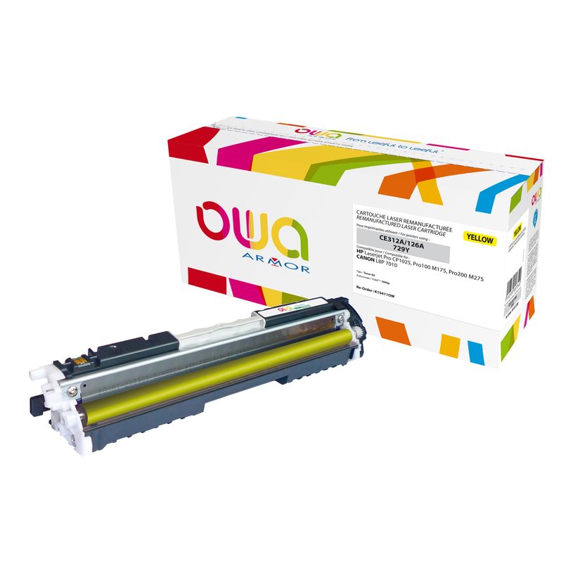 3112539607340-Cartouche laser remanufacturée HP 126A - jaune - Owa-P_79410820_1-0