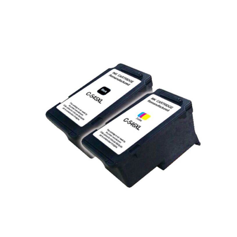 3584770896027-Cartouche remanufacturée Canon PG-545XL/CL-546XL - pack de 2 - noir, cyan, magenta, jaune - Uprint--1
