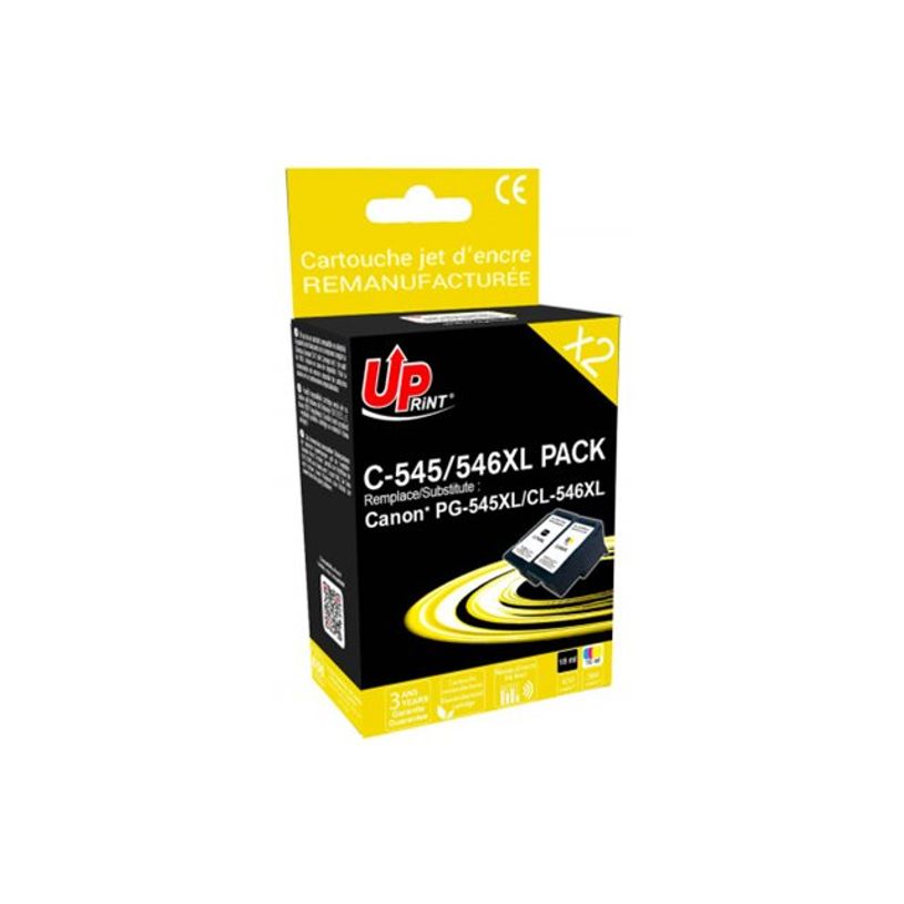3584770896027-Cartouche remanufacturée Canon PG-545XL/CL-546XL - pack de 2 - noir, cyan, magenta, jaune -P_79411540_4-5