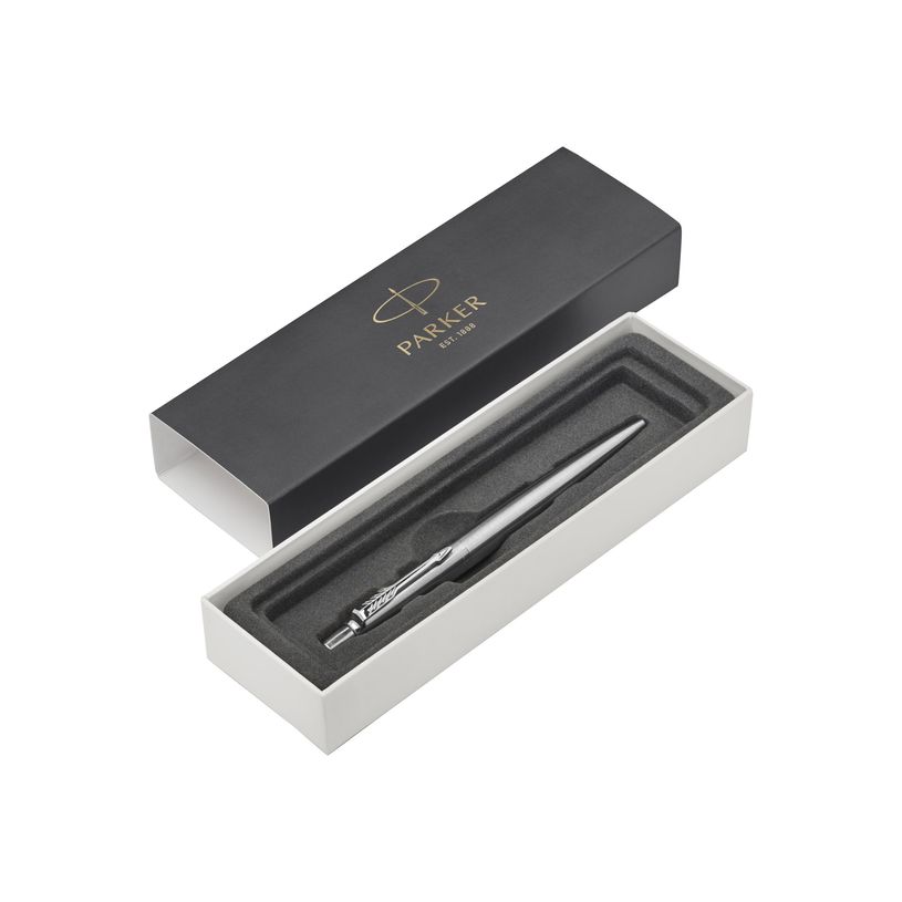 3501179531700-Parker Jotter - Stylo à bille - encre bleue - moyen - acier/argent-P_79411718_4-5