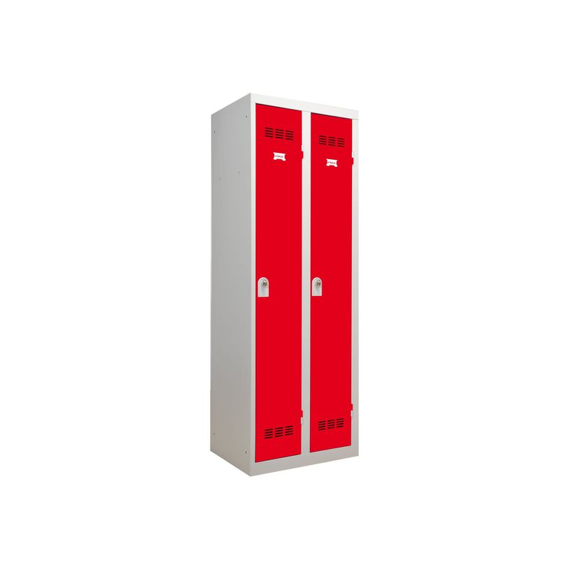 3219093103728-Vestiaire Industrie Propre - 2 portes - 180 x 60 x 50 cm - gris/rouge-P_79411762_1-0