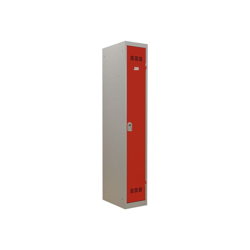3219093105029-Vestiaire Industrie Propre - 1 porte - 180 x 30 x 50 cm - gris/rouge-P_79411763_1-0