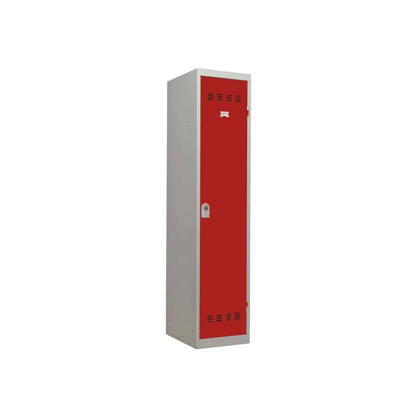 3219093114724-Vestiaire Industrie Salissante - 1 porte - 180 x 40 x 50 cm - gris/rouge-P_79411766_1-0