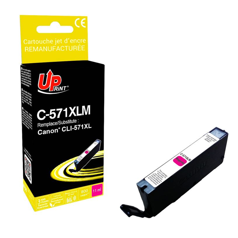 0000005810215-Cartouche remanufacturée Canon CLI-571XL - magenta - Uprint--2