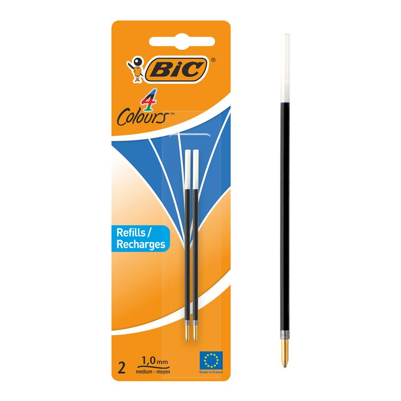3086123402942-BIC 4 Couleurs - 2 Recharges pour stylo à bille - bleu - 1 mm-P_79412012_5-0