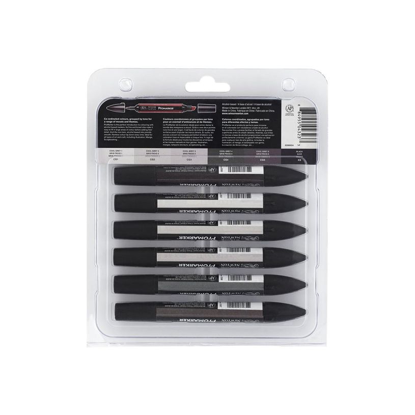 884955071045-ProMarker - Pack de 6 marqueurs double pointe - tons neutres-P_79412312_1-2