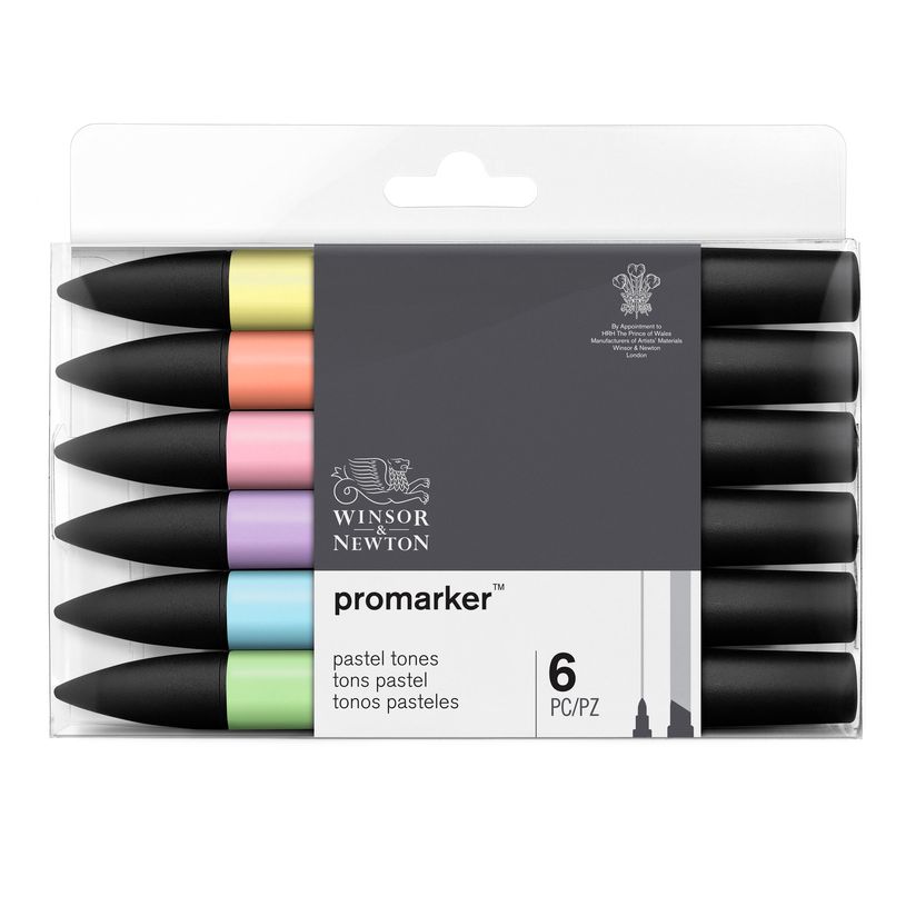 884955070383-ProMarker - Pack de 6 marqueurs double pointe - tons pastels-P_79412316_2-0