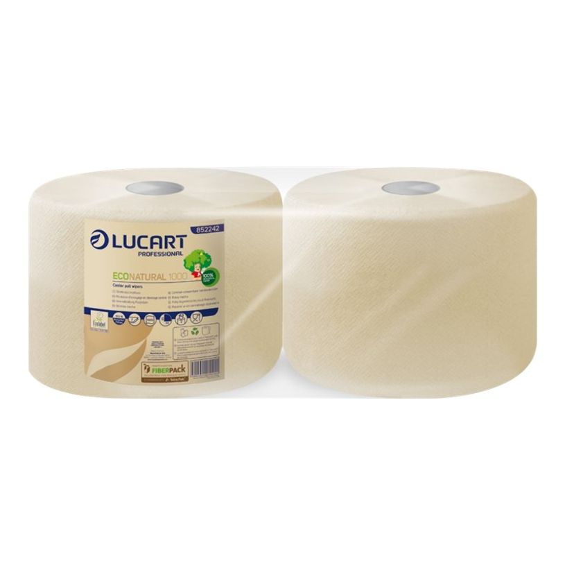 3661679522421-Lucart Professional EcoNatural - Rouleau d'essuie-mains - 1000 feuilles - pack de 2-P_79412437_1-0
