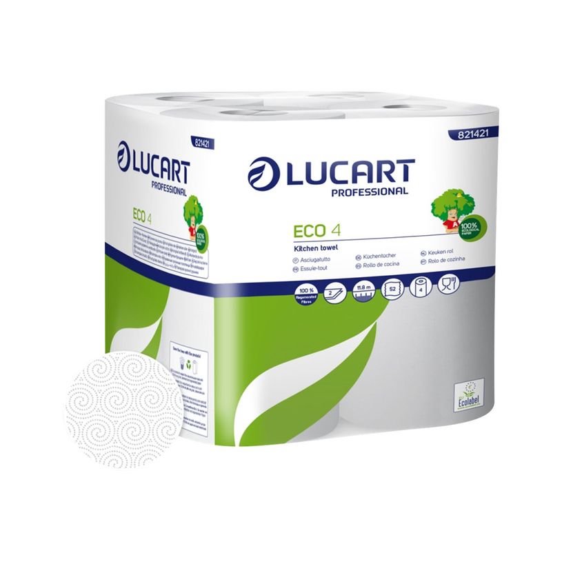 3661679214210-Lucart Professional Eco - Rouleau d'essuie-tout écolabel - pack de 4-P_79412484_2-1
