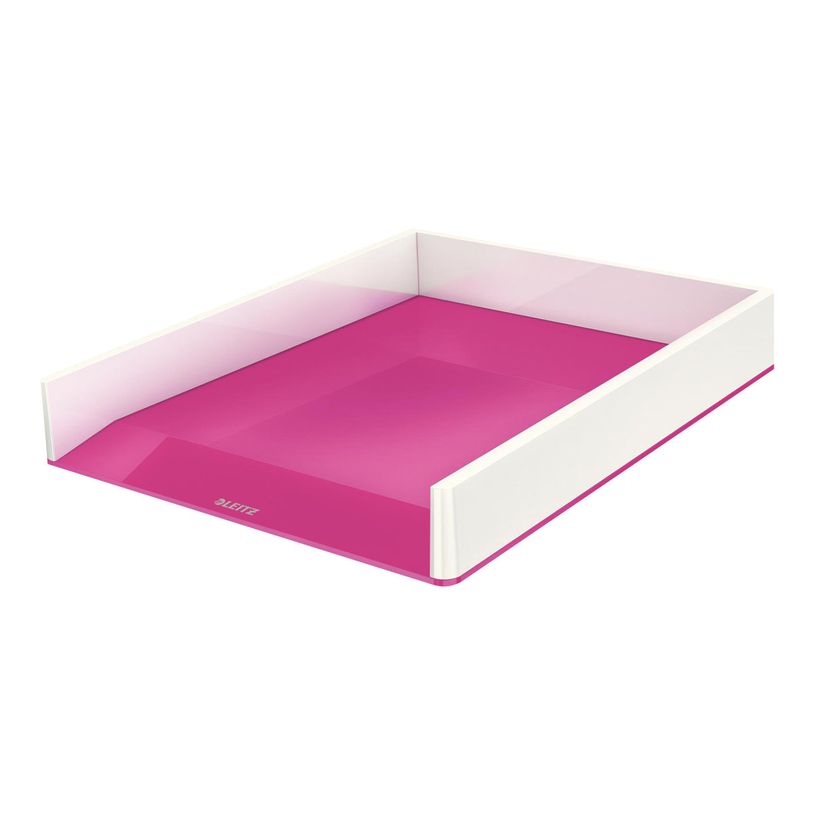4002432113590-Leitz WOW Dual Colour - Corbeille à courrier blanc/rose -P_79412634_9-1