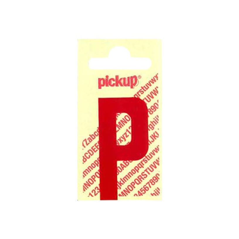 8711234223159-Pickup - Étiquette autocollante - 90 mm - Lettre P - rouge brillant-P_79413025_1-1