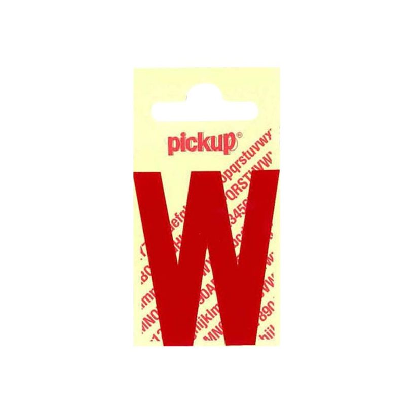 8711234223227-Pickup - Étiquette autocollante - 90 mm - Lettre W - rouge brillant-P_79413032_1-0