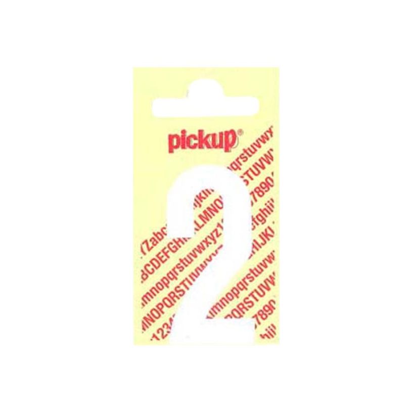 8711234242327-Pickup - Étiquette autocollante - 150 mm - Chiffre 2 - blanc mat-P_79413075_1-0