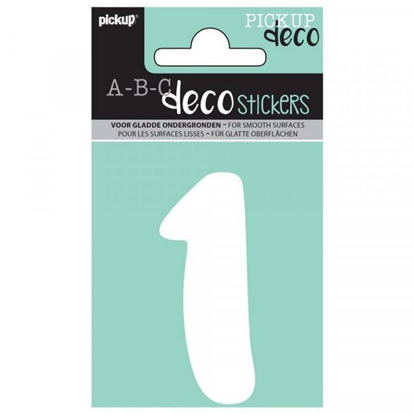 8711234003096-Pickup Déco Emma - Étiquette autocollante 70 mm - Chiffre 1 - blanc-P_79413326_1-0