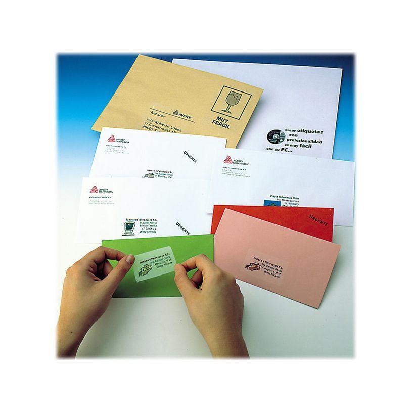 3266550129432-Avery - 25 Étiquettes adresse transparentes - A4 - Impression laser - réf L7567-25-P_79413459_3-2