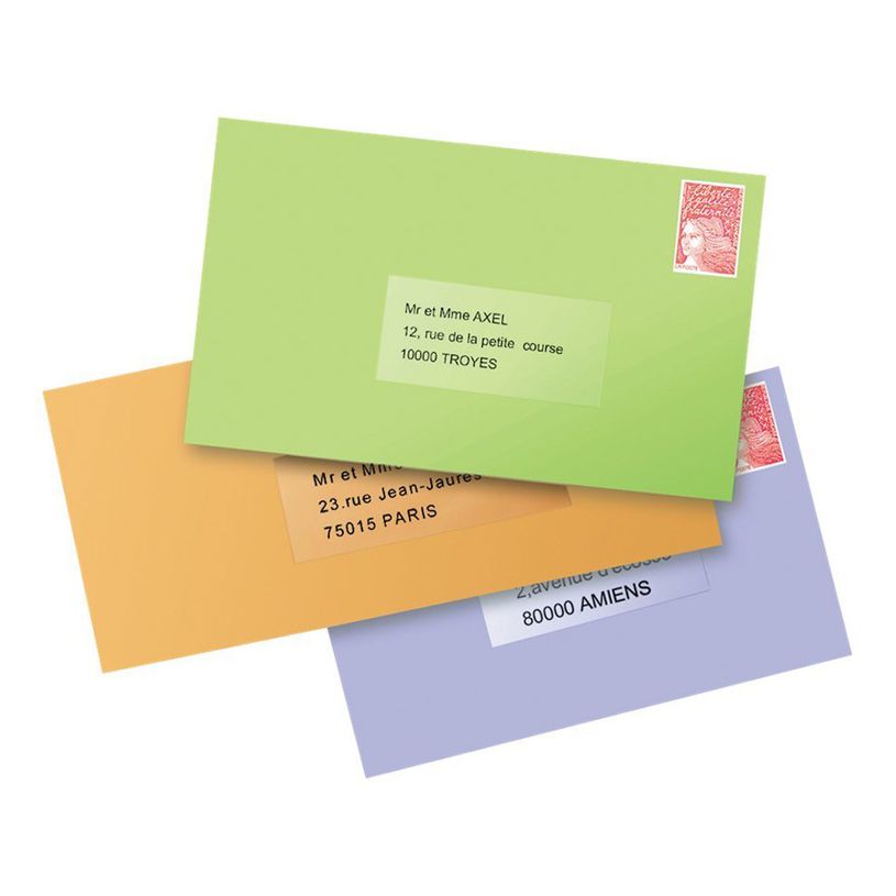 3266550129432-Avery - 25 Étiquettes adresse transparentes - A4 - Impression laser - réf L7567-25-P_79413459_4-3