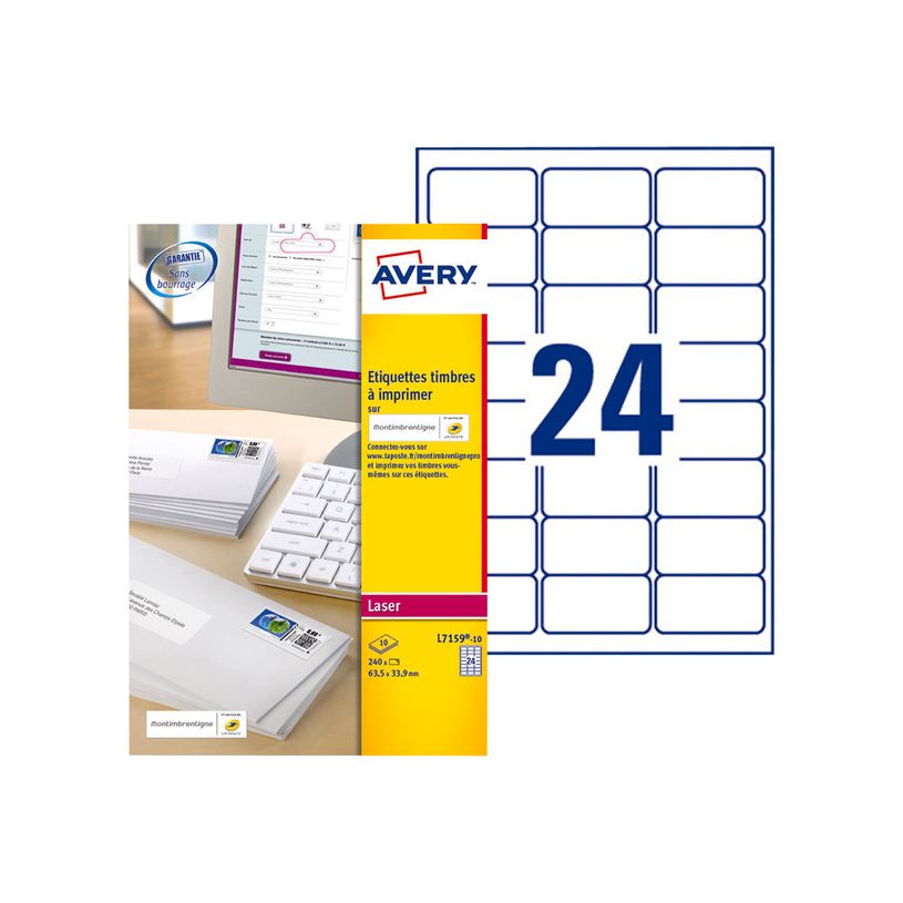 5014702015878-Avery - 240 Étiquettes Mon timbre en ligne - 63,5 x 33,9 mm - Impression laser - réf L715-P_79413498_1-0