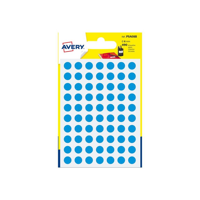 5014702026287-Avery - 490 Pastilles adhésives - bleu - diamètre 8 mm-P_79413508_1-6