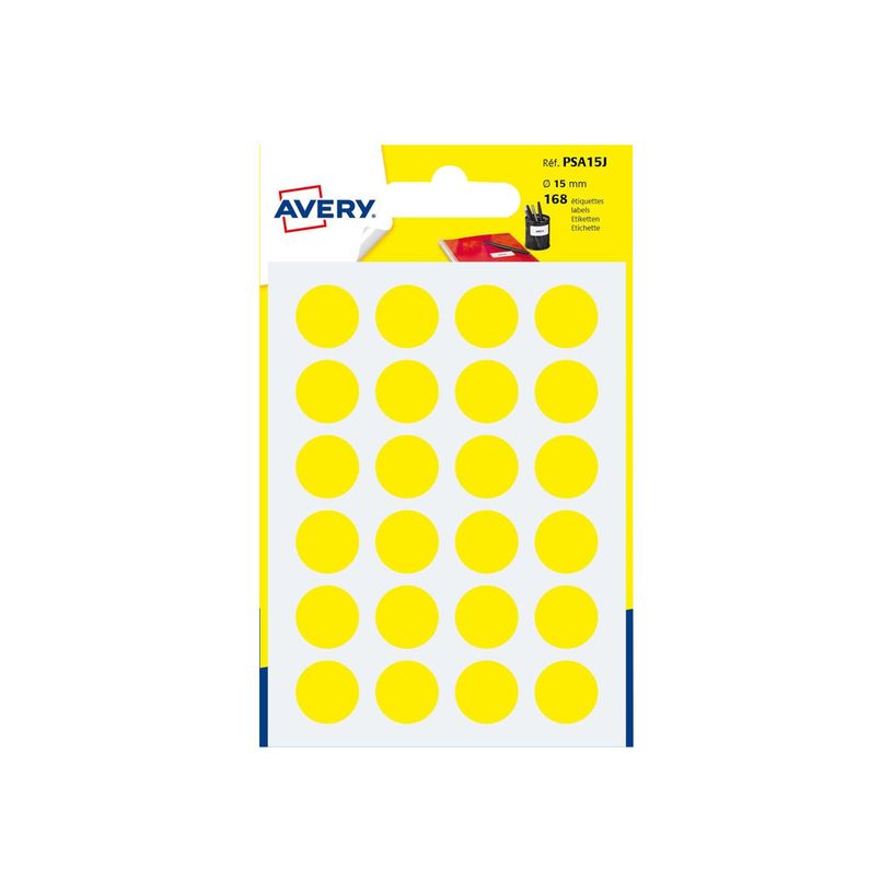5014702026379-Avery - 168 Pastilles adhésives - jaune - diamètre 15 mm-P_79413517_1-3