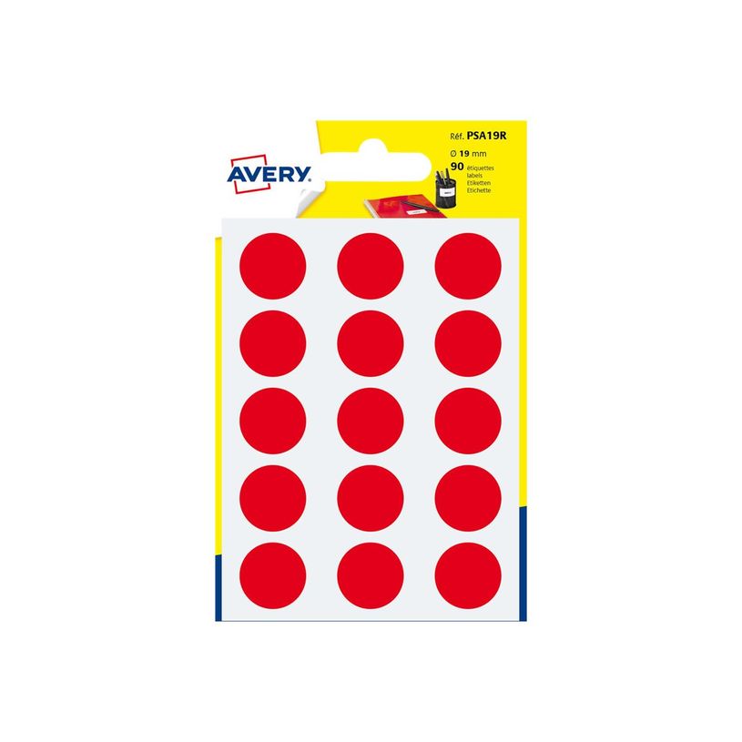 5014702026430-Avery - 90 Pastilles adhésives - rouge - diamètre 19 mm-P_79413523_1-3