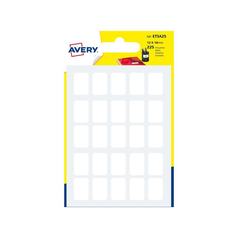 5014702026461-Avery - 225 Étiquettes multi-usages blanches - 12 x 18 mm - réf ETSA25-P_79413526_1-0