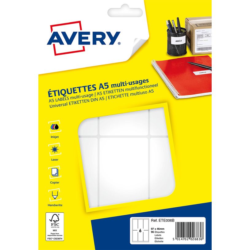 5014702026836-Avery - Etui A5 - 96 Étiquettes multi-usages blanches - 97 x 46 mm - réf ETE006B-P_79413546_4-0