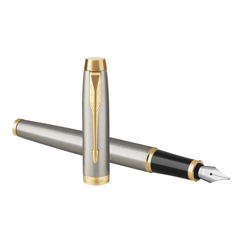 3501179316499-Parker IM - Stylo plume métal brossé - pointe fine-P_79413682_1-0