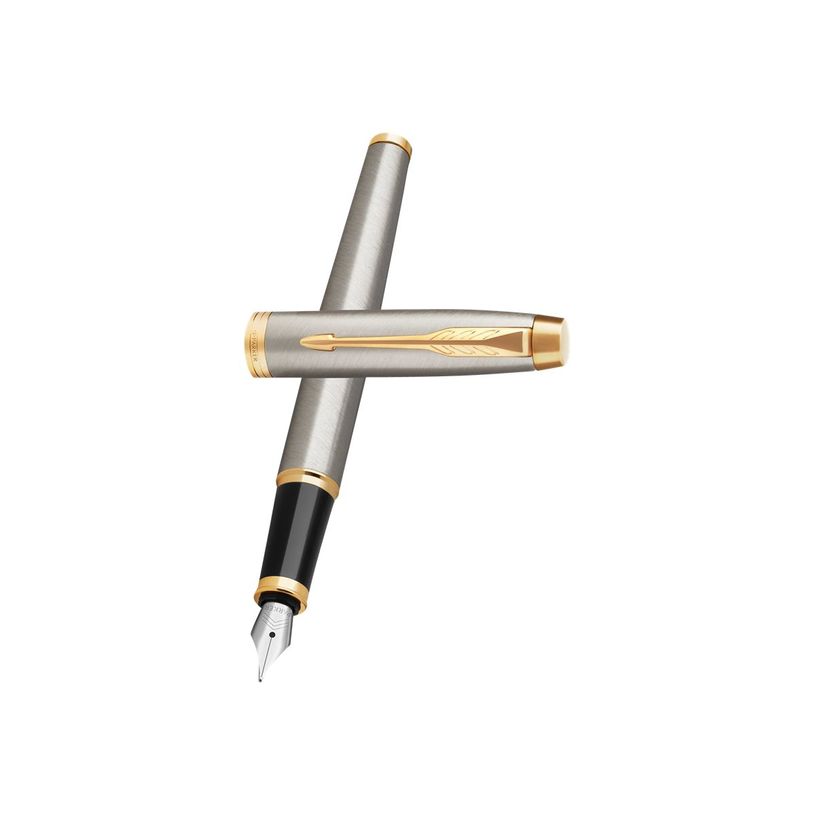 3501179316567-Parker IM - Stylo plume métal brossé - pointe moyenne-P_79413689_4-3