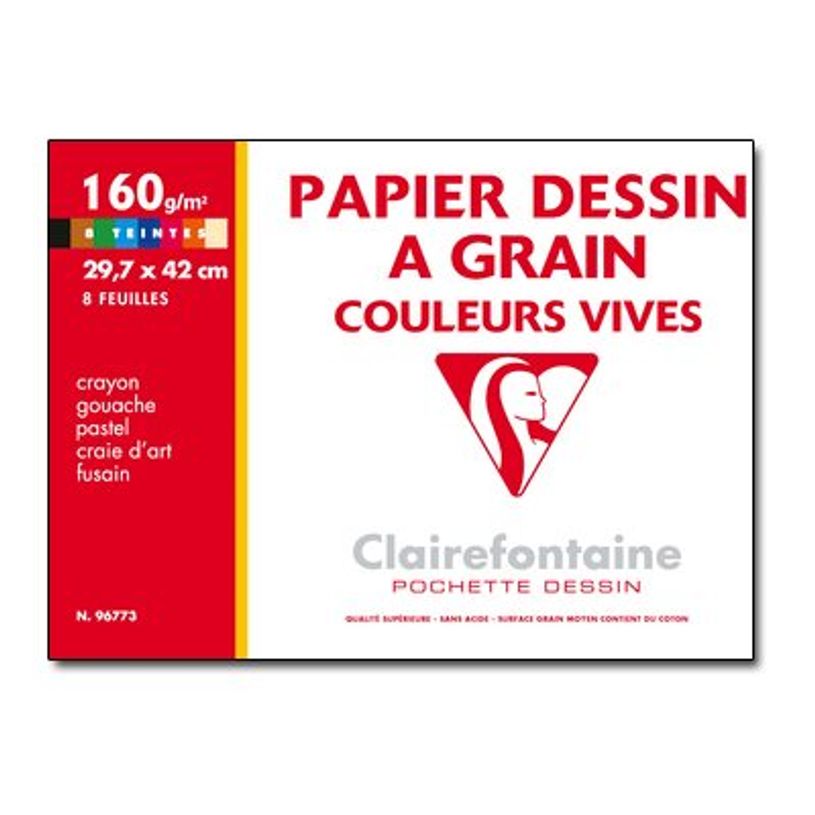 3329680967739-Clairefontaine - Papier à dessin - 29,7 x 42 cm - assortiment de couleurs vives ( pack de -P_79413731_1-0
