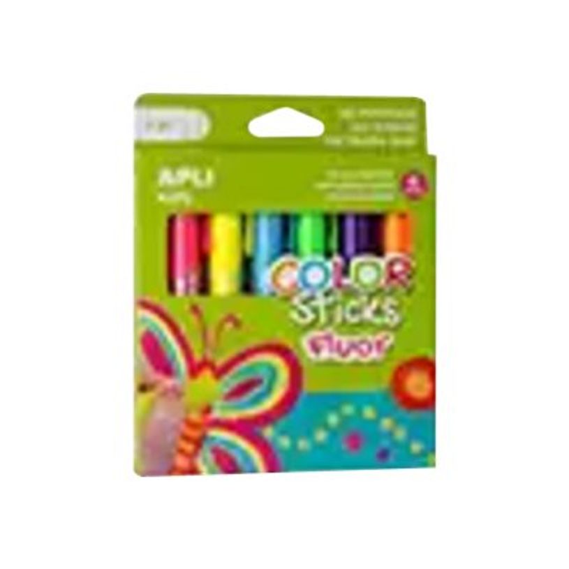 8410782144045-APLI kids COLOR Sticks - 6 tubes de gouache - tempéra - assortiment de couleurs fluorescen-P_79413782_1-0