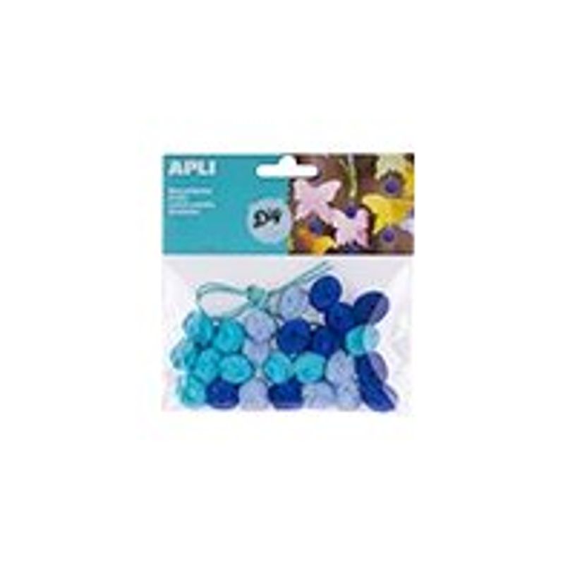 8410782147961-Apli - 25 Forme à décorer - modèle pompons -  bleu-P_79413838_1-0