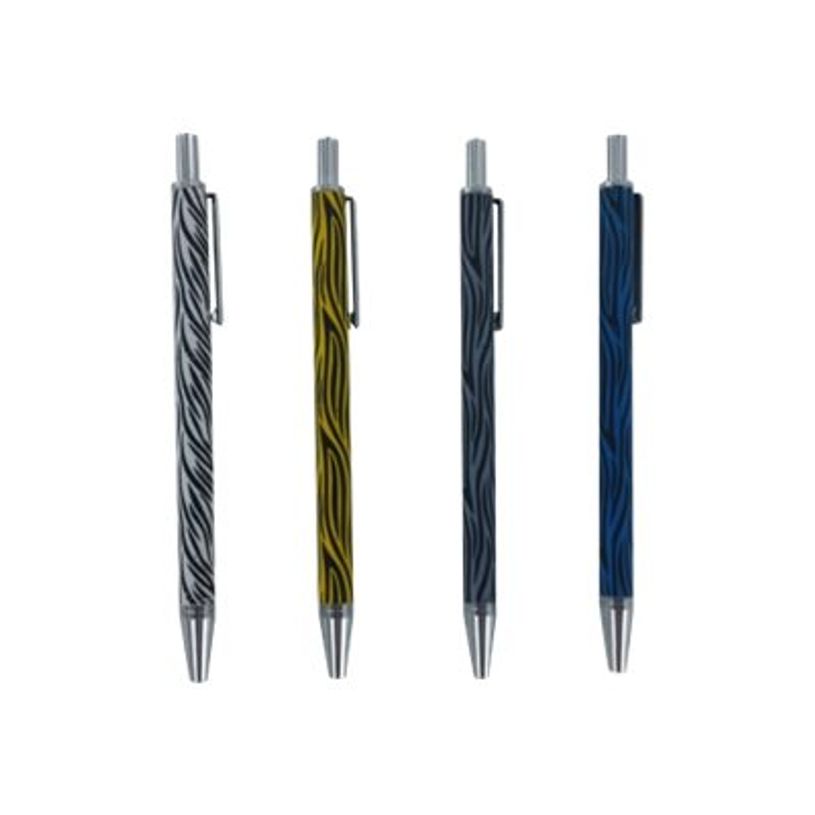 3281640404183-CRISTO - 1 Mini stylo bille - bleu - rétractable - motif zèbre-P_79413959_1-0