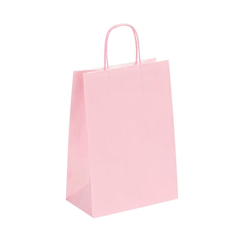 2130858206274-50 Sacs cadeau kraft - poignées torsadées - 22 cm x 12 cm x 31 cm - fuchsia--0