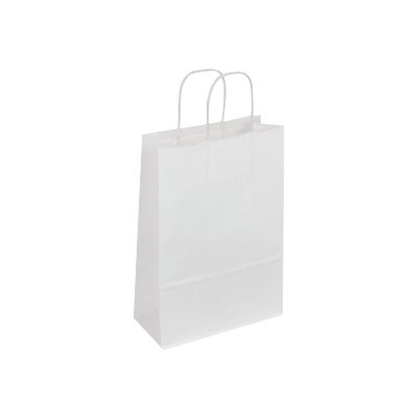 3135250985405-50 Sacs cadeau kraft - poignées torsadées - 14 cm x 8 cm x 21 cm - blanc-P_79414205_1-0