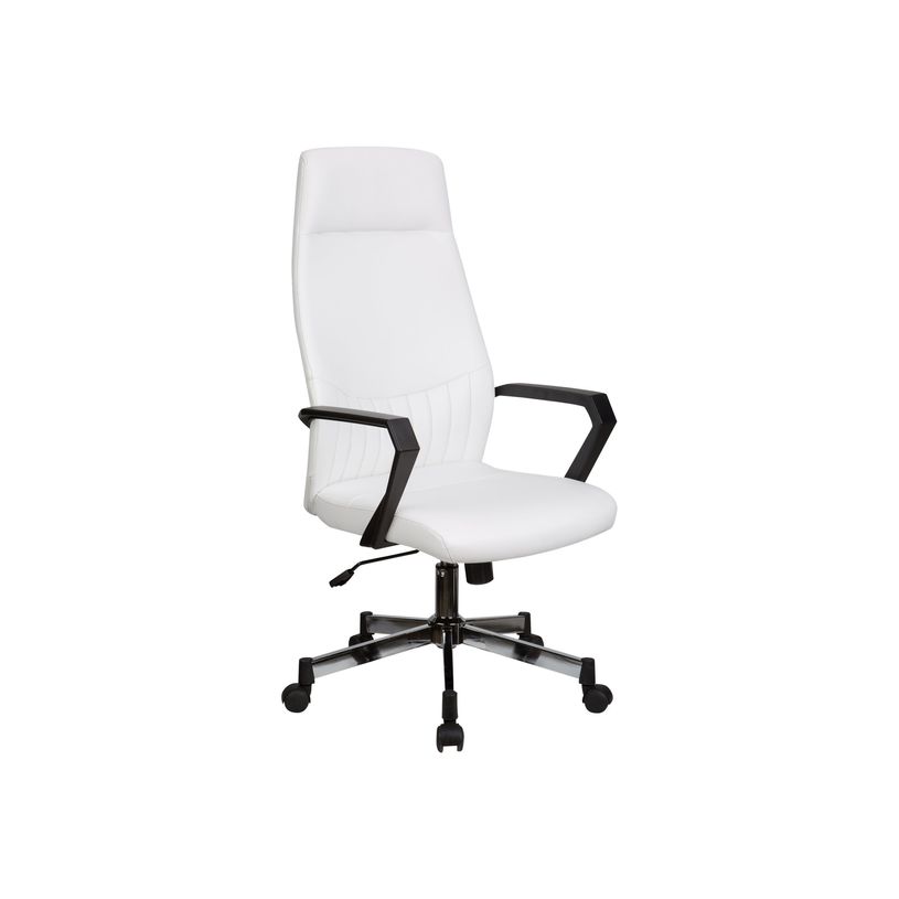 3760185027908-Fauteuil de bureau - BUFFALO - Accoudoirs fixes - Blanc-P_79414236_1-0