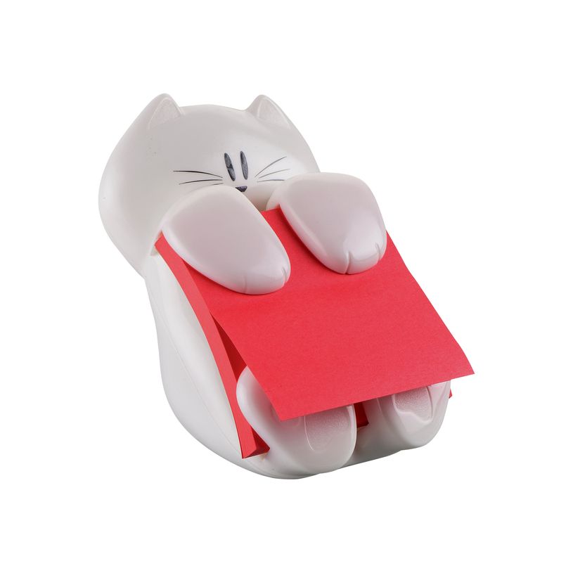 4891203052615-Dévidoir Chat Z-Notes Super Sticky Post-it + 1 bloc Coquelicot-P_79414306_1-0