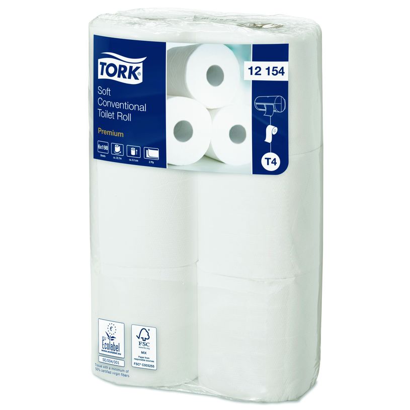3700008515779-Tork Premium - Papier toilette double épaisseur 16 x 6 rouleaux de 198 feuilles-P_79414347_1-0