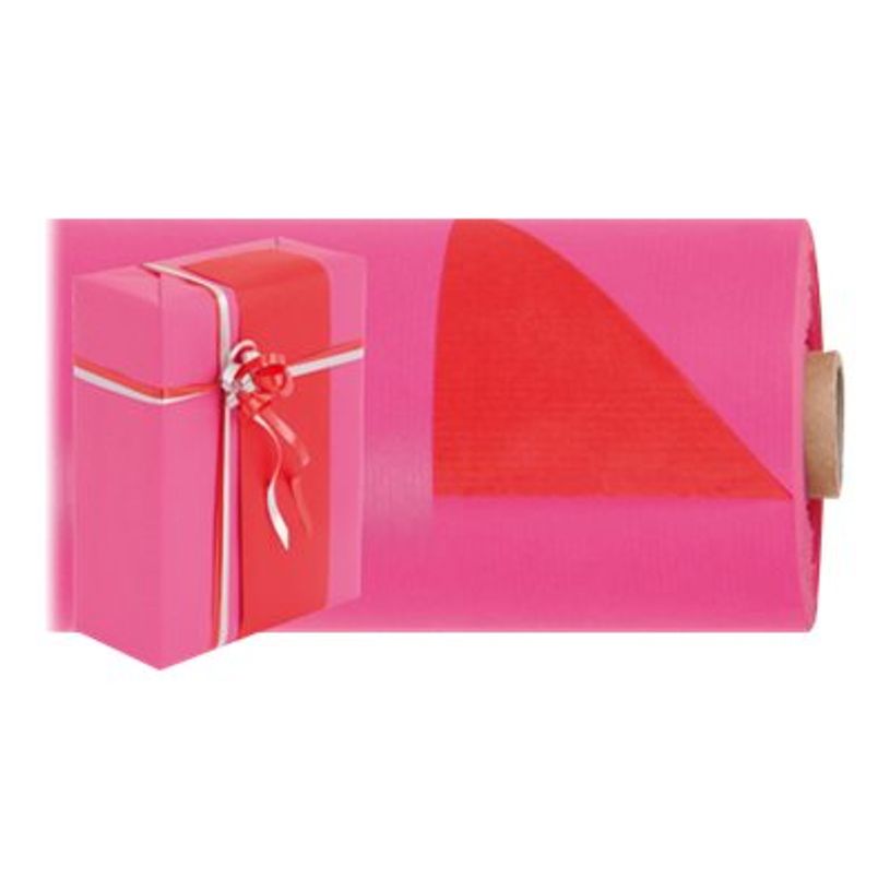 3700395552128-Logistipack - Papier cadeau kraft réversible - 70 cm x 40 m - 60 g/m² - rouge/rose-P_79414633_1-0