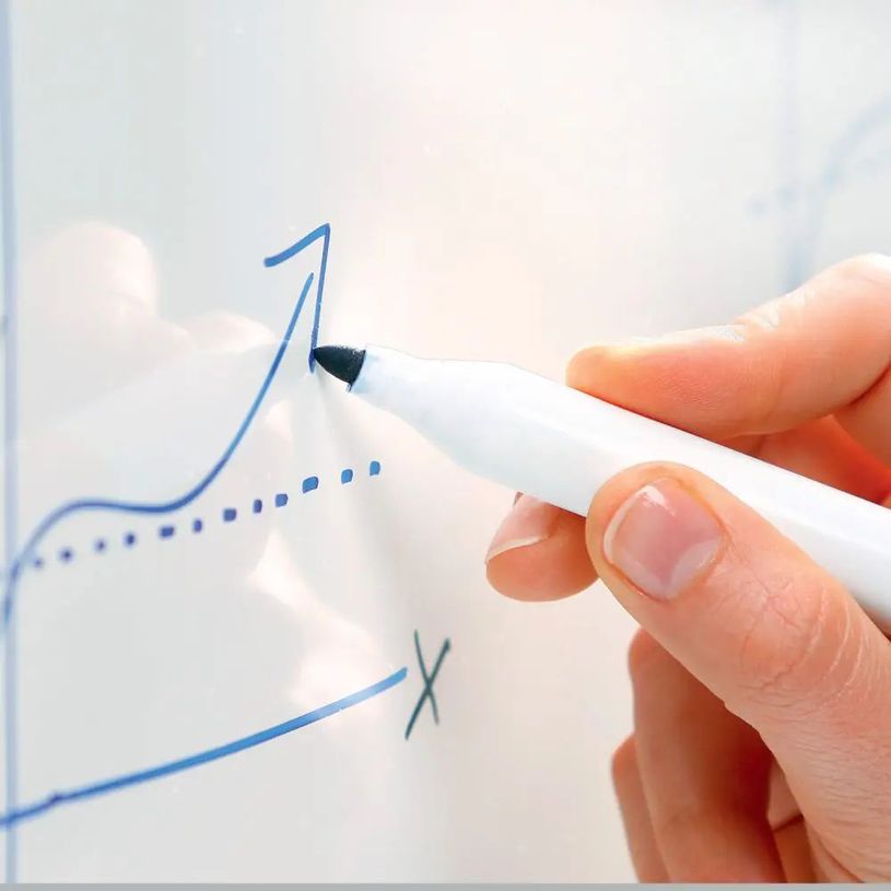 4007885258034-DAHLE - Tableau blanc laqué 100 x 200 cm - magnétique - cadre alu renforcé-P_79415086_4-3