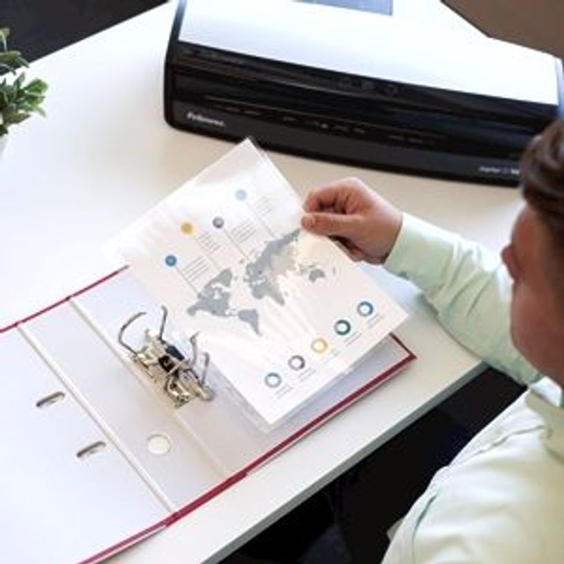 0043859521821-Fellowes - 100 pochettes de plastification A4 (216 x 303 mm) - 80 microns - brillantes pré-P_79415143_5-3