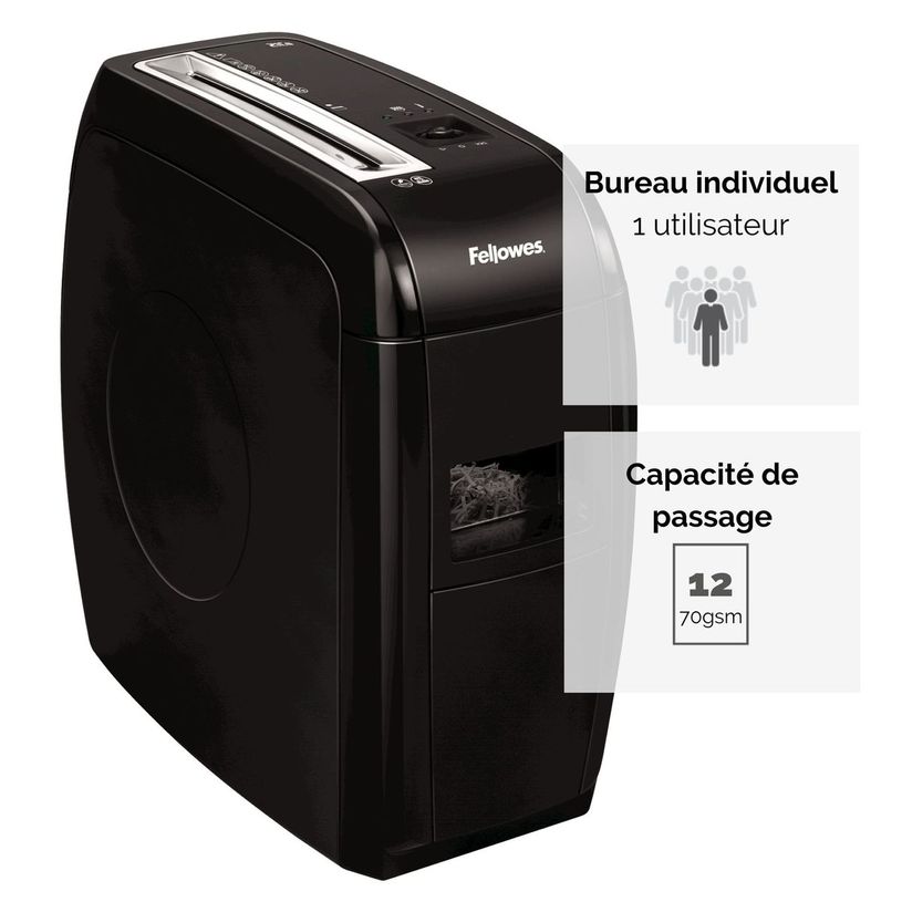 0043859697298-Fellowes Powershred 21Cs - destructeur de documents coupe croisée - 12 feuilles - Corbeille 15 -P_79415154_4-1