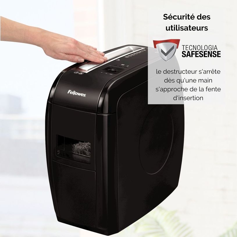 0043859697298-Fellowes Powershred 21Cs - destructeur de documents coupe croisée - 12 feuilles - Corbeille 15 -P_79415154_7-4