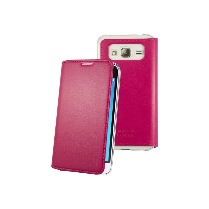 3663111108538-Muvit - Protection à rabat pour Samsung Galaxy J5 - Fuchsia-P_79415238_2-1