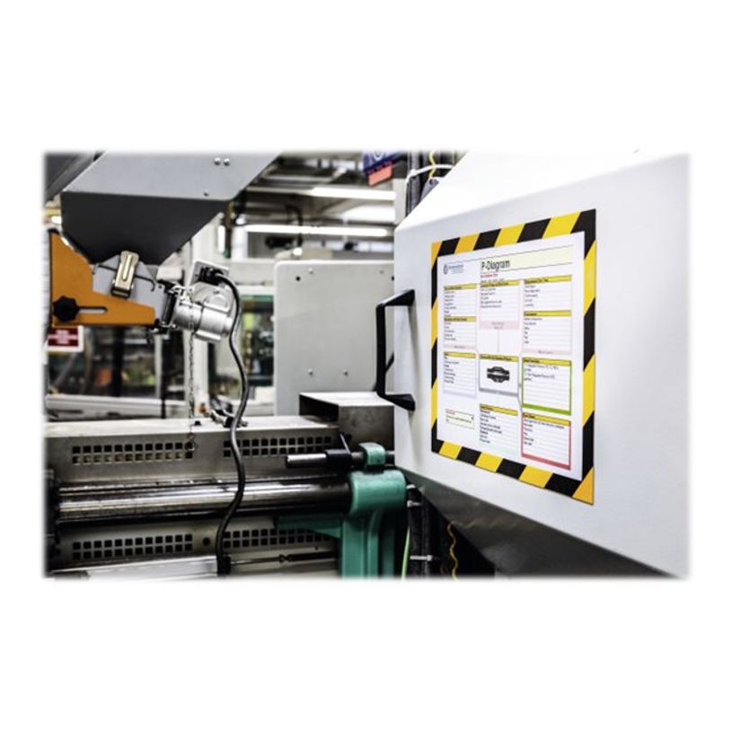 4005546406572-Durable Duraframe Magnetic Security - Cadre d'affichage magnétique bicolore - A4 - jaune-P_79415383_13-12