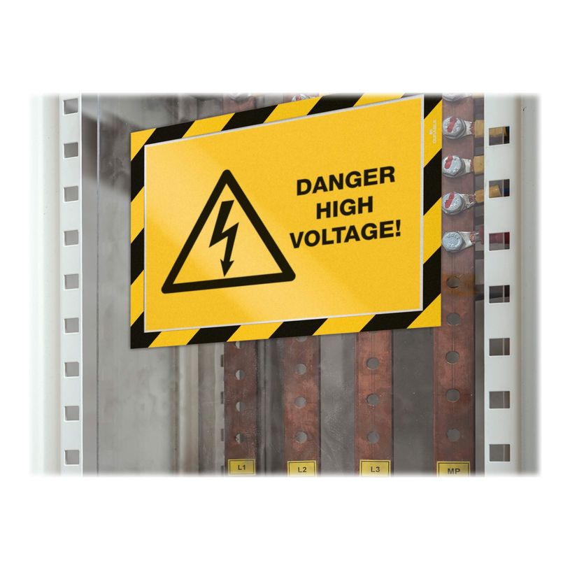 4005546406572-Durable Duraframe Magnetic Security - Cadre d'affichage magnétique bicolore - A4 - jaune-P_79415383_14-13