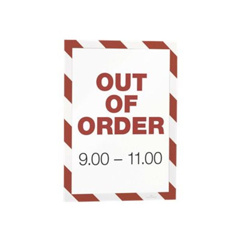 4005546406596-Durable Duraframe Magnetic Security - Cadre d'affichage magnétique bicolore - A4 - rouge/b-P_79415385_5-4