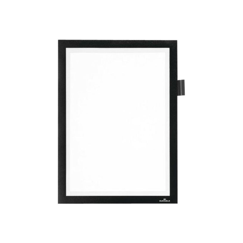4005546407036-Durable Duraframe Note - Cadre d'affichage adhésif - A4 - noir - avec porte-stylo-P_79415392_1-0
